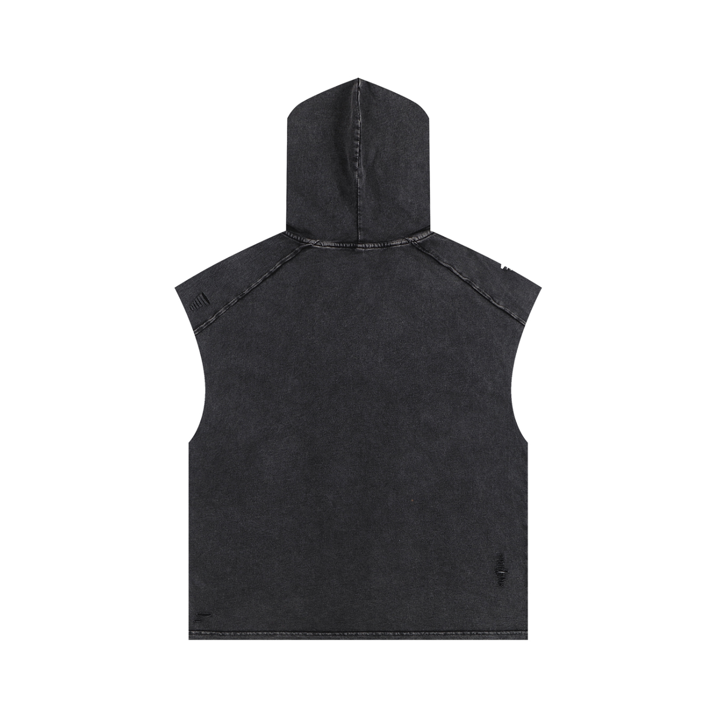 CANCEL A.I Snow Wash Boxy Hood Tank Top