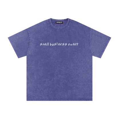 SMALL BUSINESS OWNER Snow Wash Oversize Tee