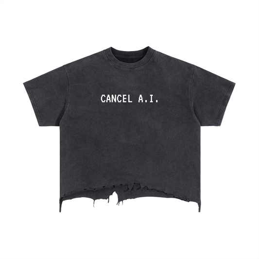 CANCEL A.I. DISTRESSED TEE