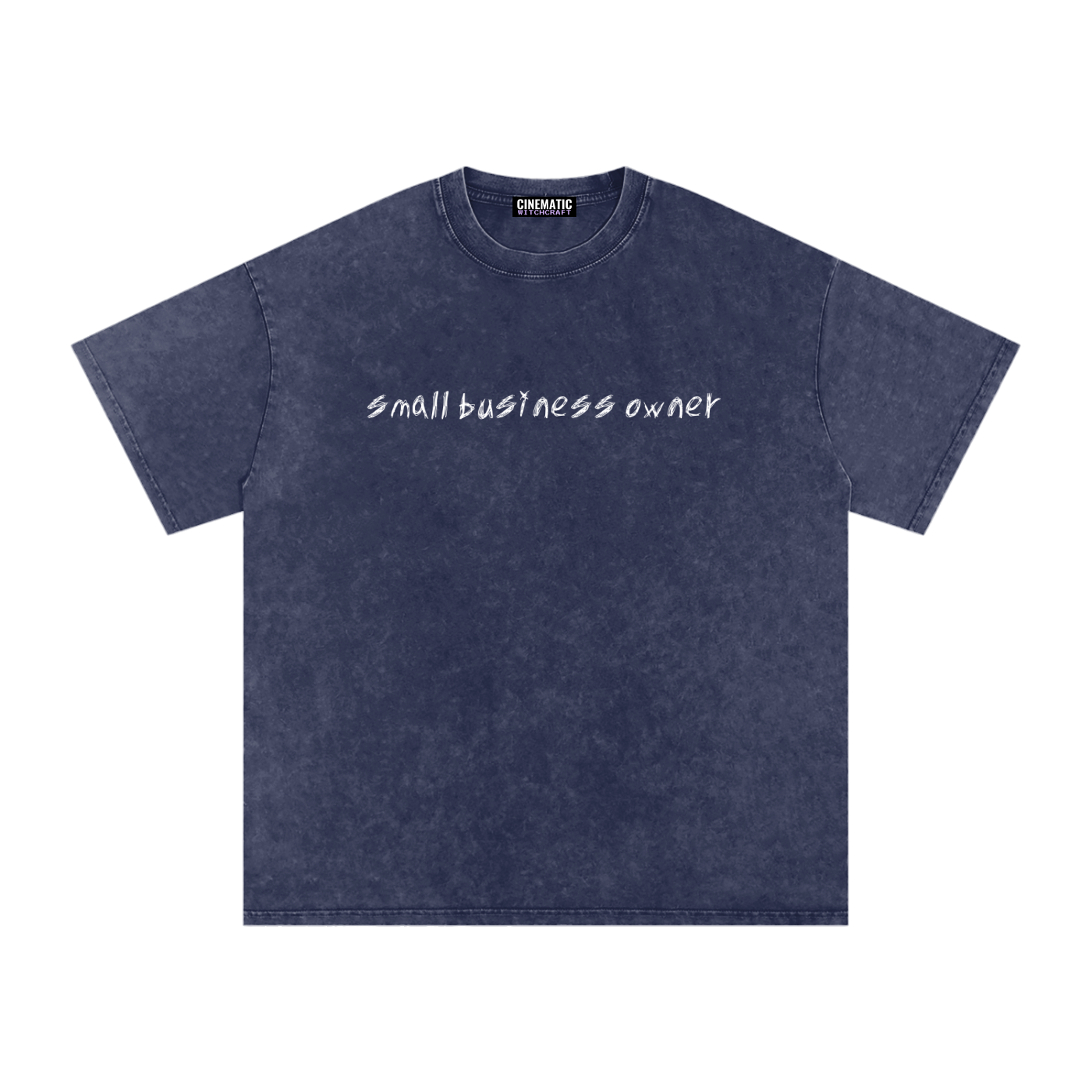 SMALL BUSINESS OWNER Snow Wash Oversize Tee